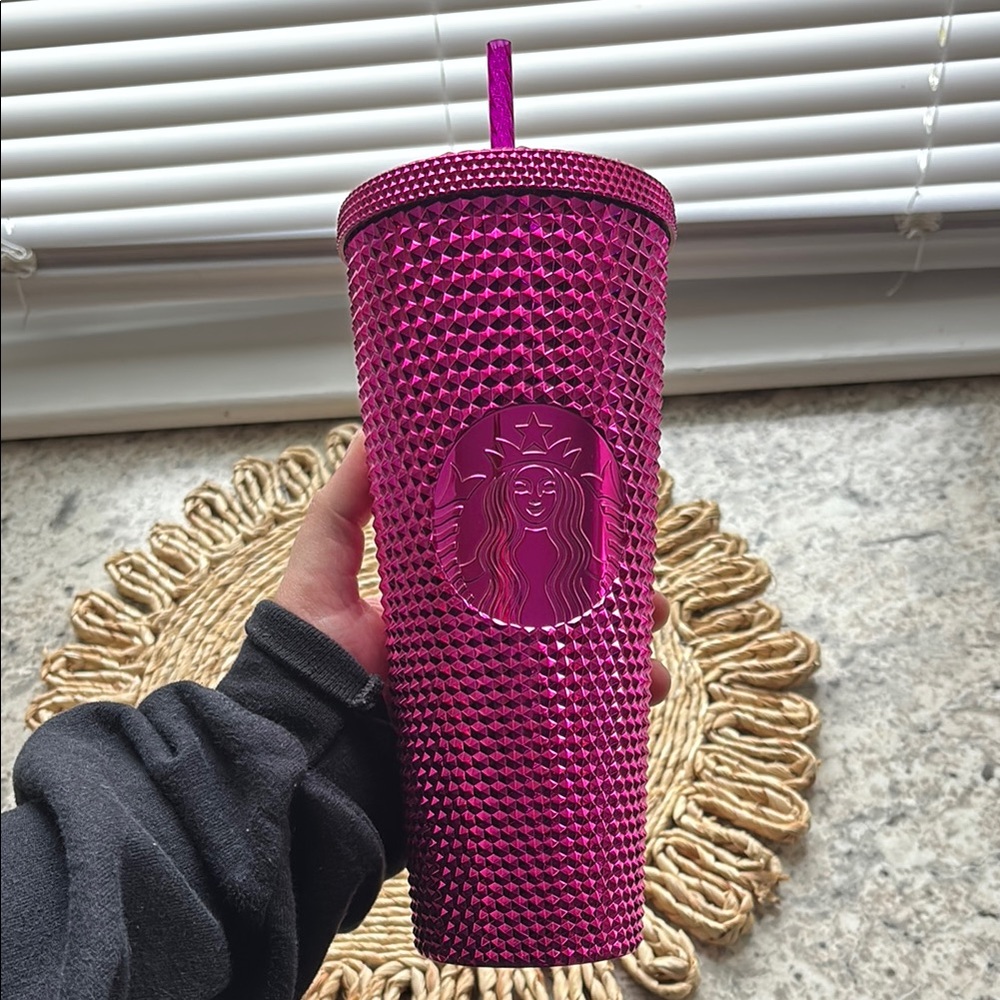 Starbucks Pink Studded Tumbler Used